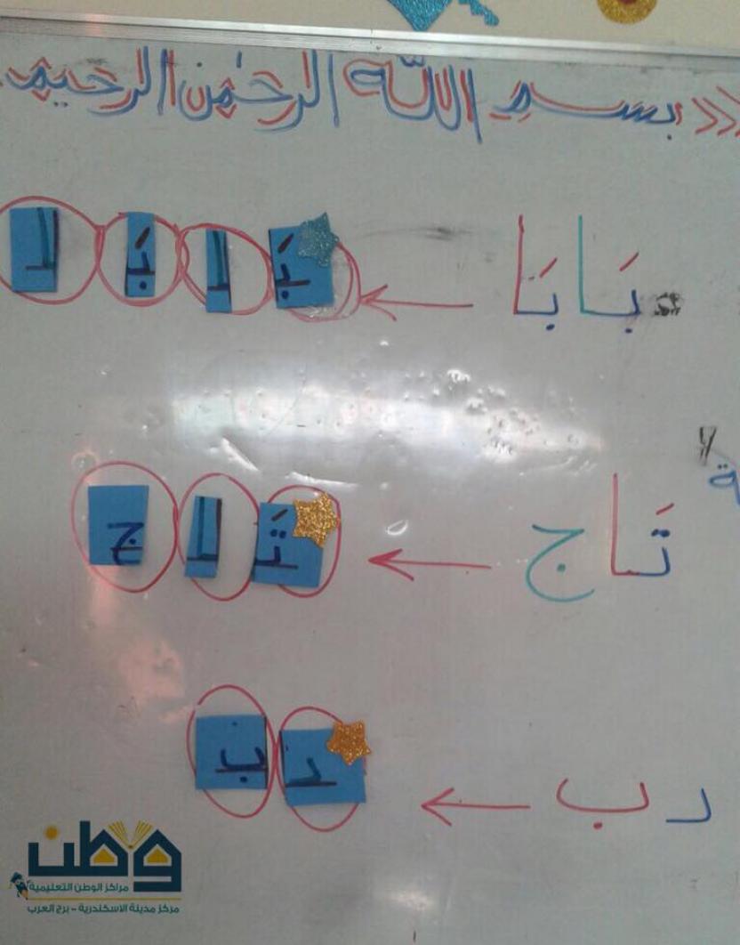 <<خبرة لغوية >> وتشكيل الأحرف بواسطة الرمل والصلصال